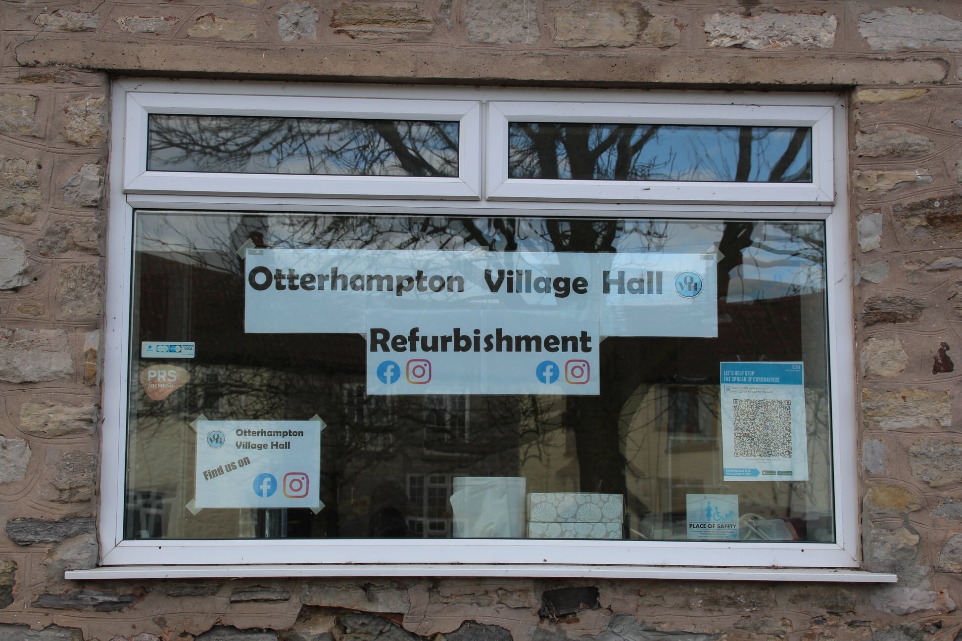Under Refurb Sign And so it begins! - Otterhampton Village Hall